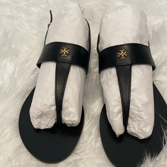 NEW Black Tory Burch Sandals - Picture 2 of 6